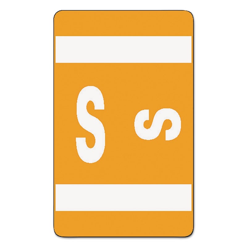 Smead AlphaZ ACCS Color-Coded Alphabetic Label S, Orange, 100 Labels per Pack (67189) - Image 1